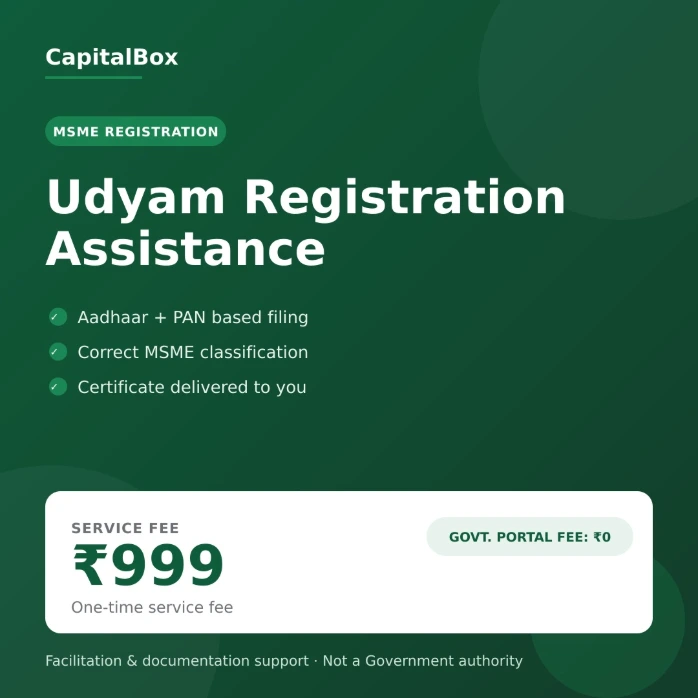 [Udyam registration] Udyam Registration Assistance